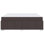 vidaXL Cadre de lit avec matelas Marron foncé 180 x 200 cm tissu