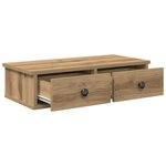 vidaXL Étagère murale avec tiroirs chêne artisanal bois d'ingénierie