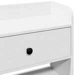 vidaXL Tête de lit avec rangement blanc 150 cm bois massif de pin