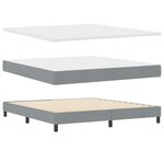 vidaXL Lit Box Spring avec Matelas Gris Clair 180x200 cm Tissu