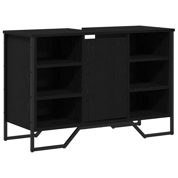 vidaXL Cabinet de Lavabo Chêne noir 91 x 35 x 60 cm Bois d'ingénierie
