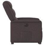 vidaXL Fauteuil inclinable électrique marron foncé tissu