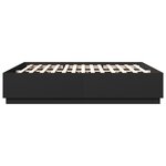 vidaXL Cadre de lit sans matelas noir 200x200 cm
