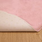 vidaXL Tapis en Fourrure Synthétique de Lapin Olite Rose Ø 160 cm