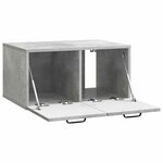 vidaXL Meuble TV mural Gris béton 59 5 x 41 x 30 cm Bois d'ingénierie