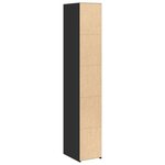 vidaXL Buffet haut noir 30x41x185 cm bois d'ingénierie