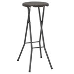 vidaXL Tabouret de bar pliable lot de 2 PEHD et acier Aspect rotin