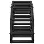 vidaXL Étagère à vin Chêne noir 63 x 16 5 x 25 cm