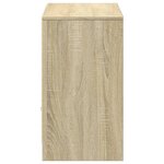 vidaXL Meuble TV avec LED chêne sonoma 91x34x61 cm bois d'ingénierie