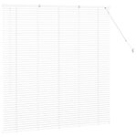 vidaXL Store de Fenêtre avec des rideaux Blanc Aluminium