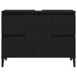 vidaXL Ensemble de mobilier de salle de bain avec tiroir 3 Pièces Noir