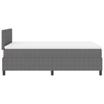 vidaXL Lit à Ressorts avec Matelas & Lumière LED Gris Clair Petit Double Tissu en Velours Côtelé