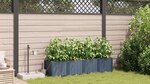 Jardinières vidaXL avec système d'irrigation 4 pièces Gris
