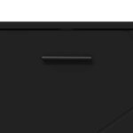 vidaXL Ensemble de mobilier de salle de bain avec tiroir 3 Pièces Noir