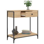 vidaXL Table console chêne sonoma 75x34 5x75 cm bois d'ingénierie