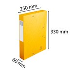 Boite De Classement Cartobox Dos 60mm Carte Lustrée - A4 - Jaune - X 10 - Exacompta