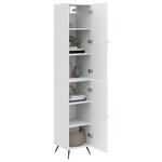 vidaXL Ensemble de Meubles 2 Pièces Blanc brillant Bois d'ingénierie