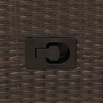 vidaXL Canapé de jardin inclinable 2 places avec table marron rotin