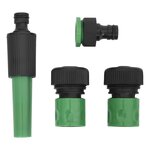 vidaXL Tuyau d'arrosage avec jeu de raccords vert 0 75" 50 m PVC