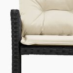 vidaXL Canapé de jardin avec table et coussins en forme de L noir