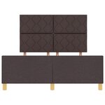 Cadre de lit vidaXL Marron foncé 140x190 cm Tissu