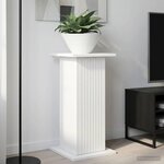 vidaXL Support de Plante Blanc brillant 30 5 x 30 x 60 5 cm