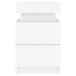 vidaXL Tables de chevet avec lumières LED 2 Pièces blanc 35x39x55 cm