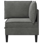 vidaXL Sofa avec rangement Gris foncé Velours