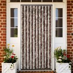 vidaXL Rideau anti-mouches beige et marron clair 100x200 cm chenille
