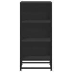 vidaXL Buffet noir 35 5x35x76 cm bois d'ingénierie et métal