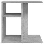 vidaXL Table d'appoint Gris béton 50x30x50 cm Bois d’ingénierie
