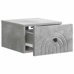 vidaXL Cabinet de chevet mural Gris béton 33 x 34 5 x 20 cm