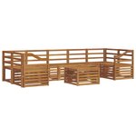 vidaXL Ensemble de canapés d'extérieur 8 pc Naturel