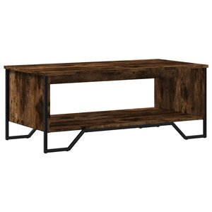 vidaXL Table basse chêne fumé 100x51x40 cm bois d'ingénierie