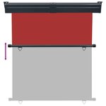 vidaXL Auvent latéral de balcon 175x250 cm Rouge