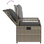 vidaXL Ensemble à manger de jardin et coussins 7 Pièces gris rotin