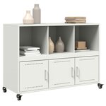 vidaXL Buffet blanc 100 5x39x72 cm acier