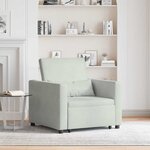 vidaXL Canapé Lit Simple Gris clair 90 x 165 x 87 cm Velours