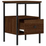 vidaXL Tables de chevet 2 Pièces chêne marron 34x36x50 cm bois ingénierie