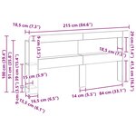 vidaXL Cabinet de Tête de Lit Chêne artisanal 200 cm Bois d’ingénierie