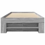 vidaXL Cadre de lit sonoma gris 75x190 cm bois d'ingénierie