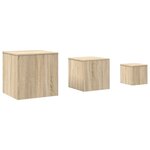 vidaXL Tables d'appoint 3 Pièces Chêne Sonoma Aggloméré