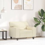 vidaXL Fauteuil Crème 60 cm Similicuir