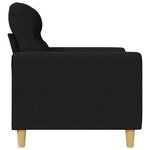 vidaXL Canapé à 2 places Noir 120 cm Tissu