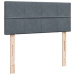 vidaXL Sommier à lattes de lit et matelas gris foncé 120x190cm velours