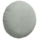 vidaXL Coussins de siège 2 Pièces Gris clair Ø 40 x 13 cm Velours
