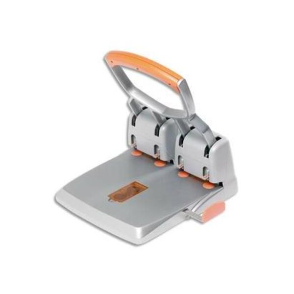 Perforateur 4 trous Duax HDC 150/4. Capacité 150 feuilles. Coloris orange/gris RAPID