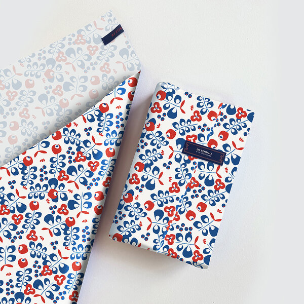 KIT Feuille cadeau réutilisable S Bleu Limoges