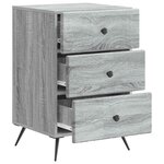 vidaXL Cabinet de chevet Sonoma gris 43 x 41 x 66 5 cm