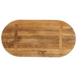 vidaXL Dessus de table 80x40x2 5 cm ovale bois massif de manguier